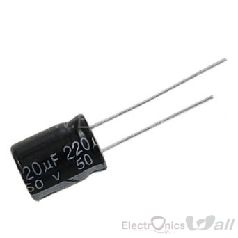 10pcs  220uF 16v Aluminum electrolytic capacitor 6X11