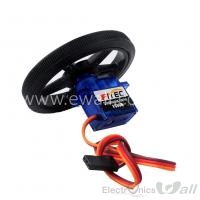 FS90R 360 Degree Continuous Rotation Micro RC Servo with Wheel (6V 1.5KG torque)