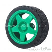 66MM Small Smart Car Model Plastic Robot Tire Wheel (Green)