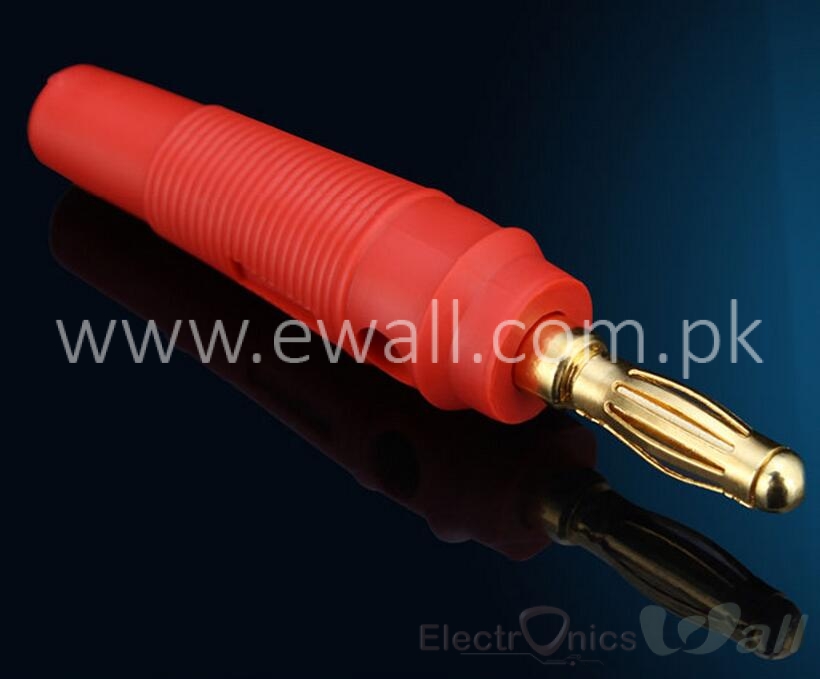 Gold Plated Terminal 4mm Banana Plug Male Jack Socket Red
