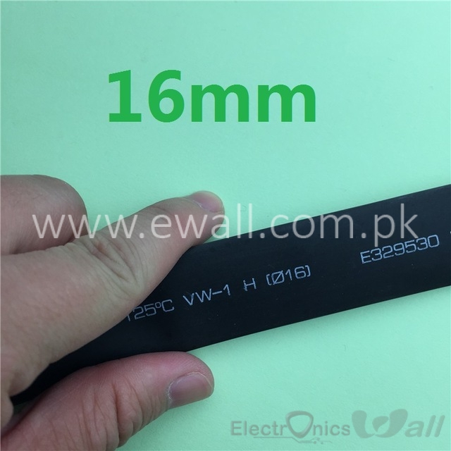 16mm Black Heat-shrink shrinkable tube (1Meter)