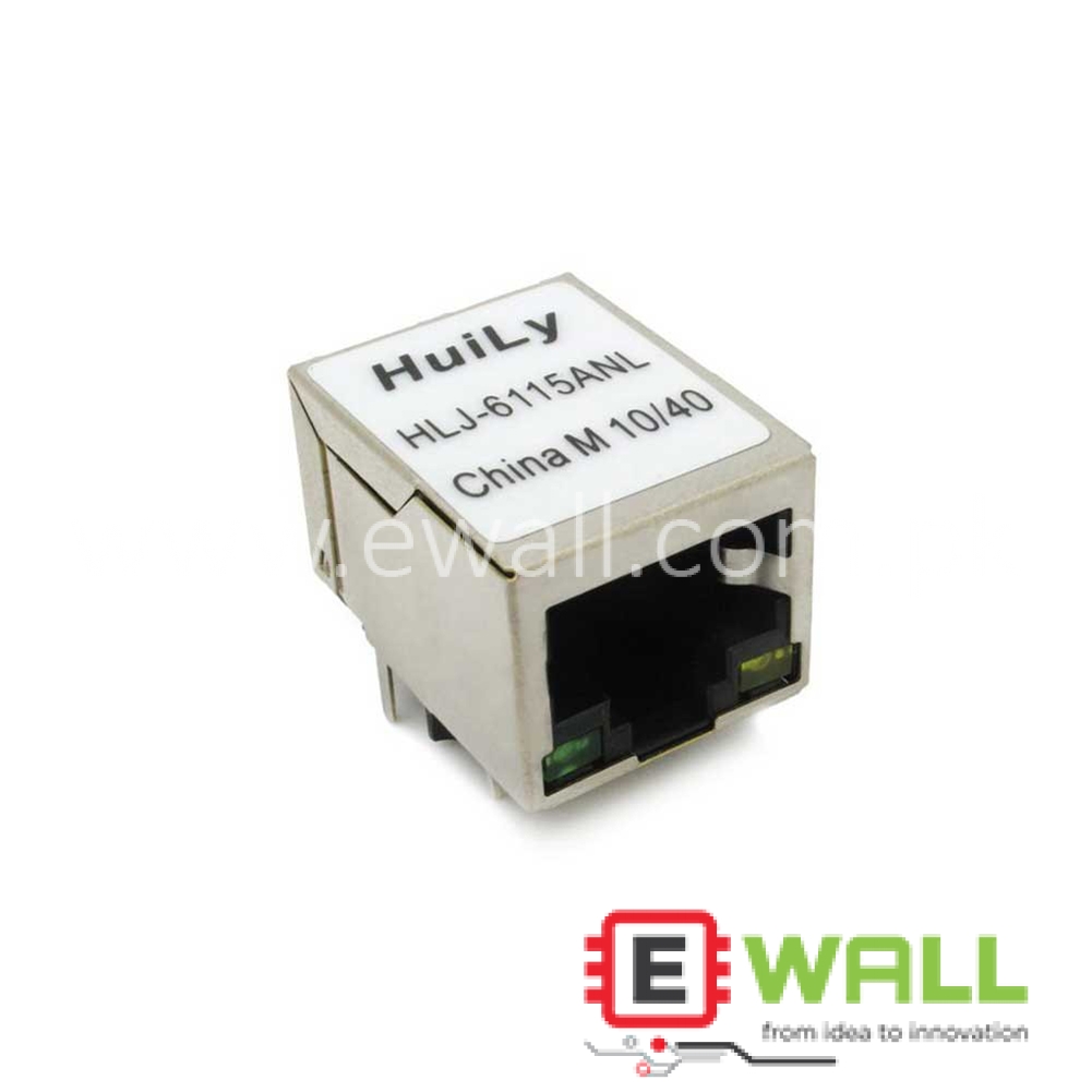 HLJ-6115ANL RJ45 CAT5 Ethernet Connector Socket with LED POE