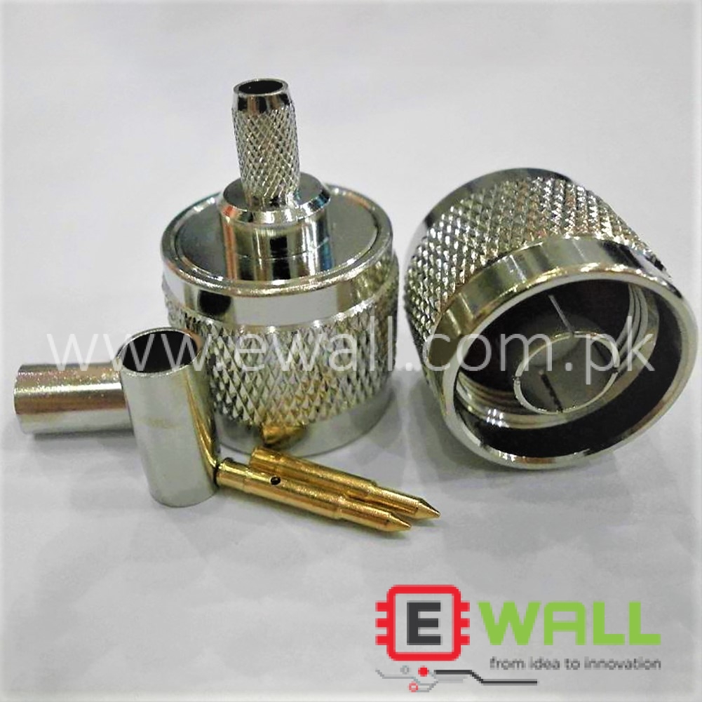 RF feeder head N type Male NC-J3 connected to RF Cable RG58/50-3/RG142/400 cable coaxial connector