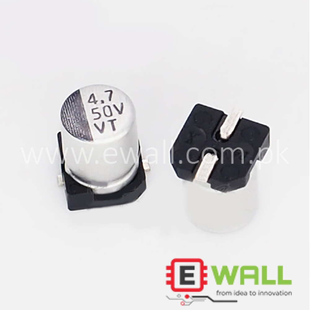 50V4.7UF SMD Aluminum Electrolytic Capacitor Size: 4X5.4mm