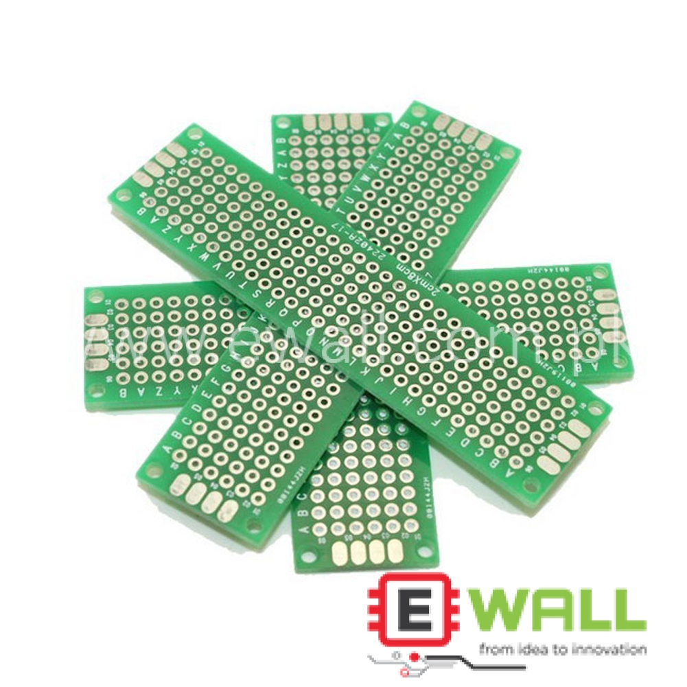 Double-Sided Protoboard 2x8CM