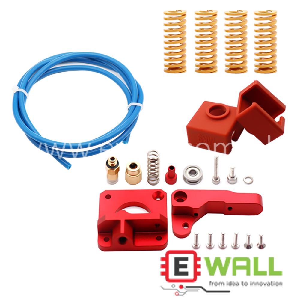 3D Printer Accessories CR-10 / Ender-3 Upgraded Extruder + Spring + MK8 Silicone Sleeve + PTFE Tube