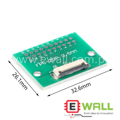 20P FPC/FFC flexible row wire transfer plate shall be welded with 0.5mm spacing seat