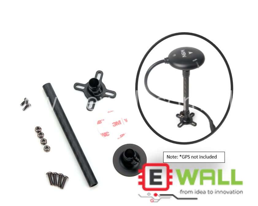 Fixed Carbon Fiber GPS mount Holybro GPS Stand / Mount for Pixhawk for Multirotor UAV