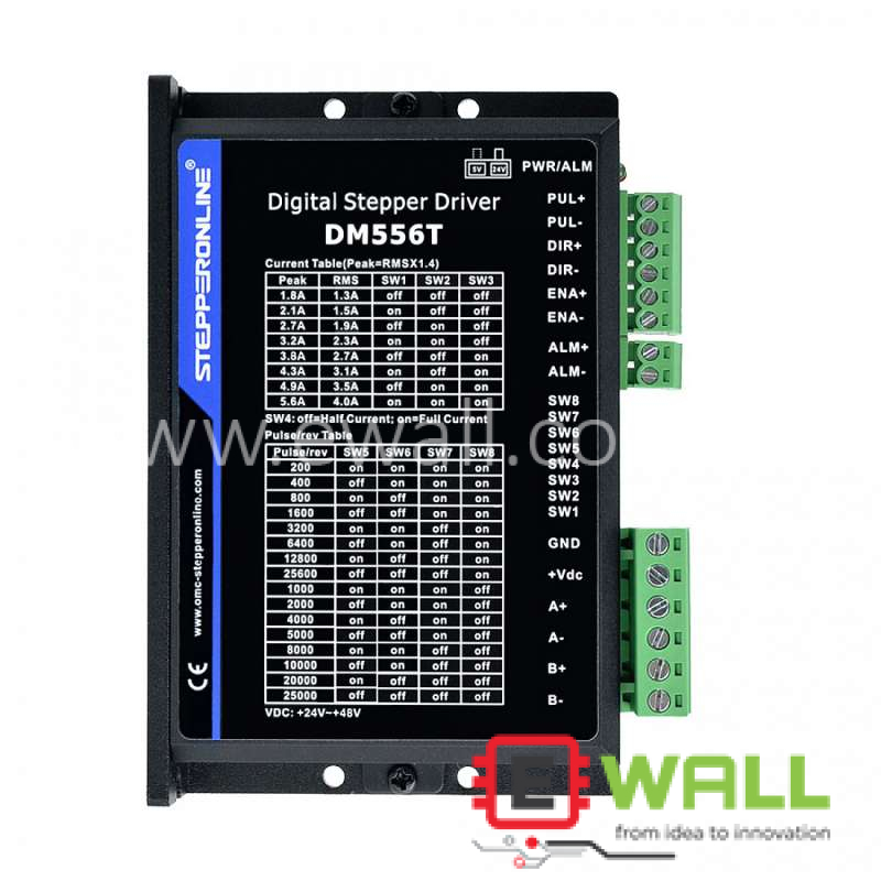 DM556T STEPPERONLINE Orignal Digital Stepper Driver 1.8-5.6A 20-50VDC for Nema 23, 24, 34 Stepper Motor
