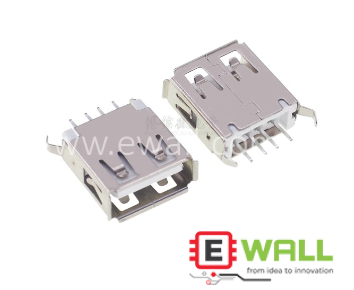 USB Female Socket straight-leg A-type USB vertical AF 13.7mm PCB Mount