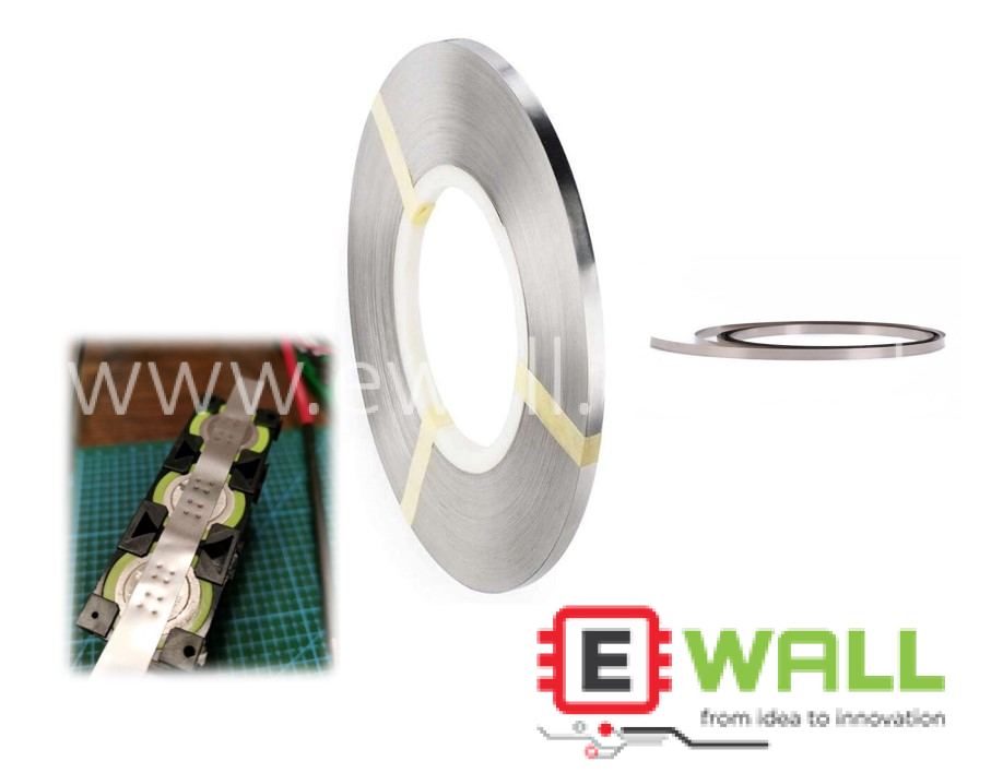 Nickel Strip for Battery Spot Welding 0.15mm Thick , 5mm wide 0.15*5mm 1-Meter Lithium Battery Connection 18650 , 21700 etc