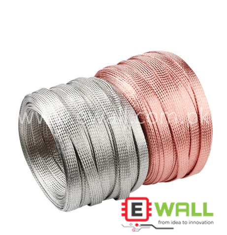 2.5 Sq.meter Copper Tinned Braided Tape for Electrical Equipment Grounding Wire, Flat Copper connection wire, conductive copper braided tape
