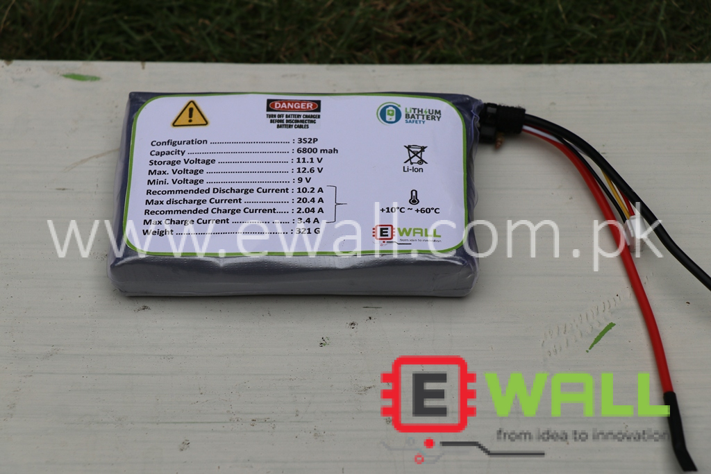 11.1V 6,800mAH 20A Discharge Lithium Battery High Quality (6.8AH)