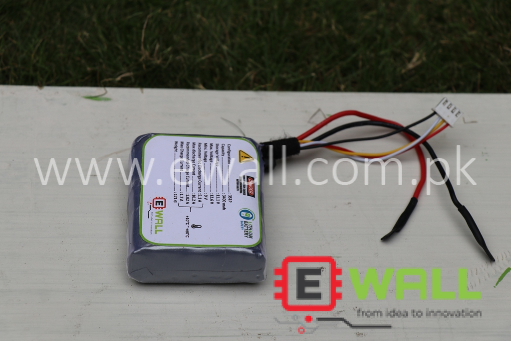 11.1V 3,400mAH 10A Discharge Lithium Battery High Quality (3.4AH)