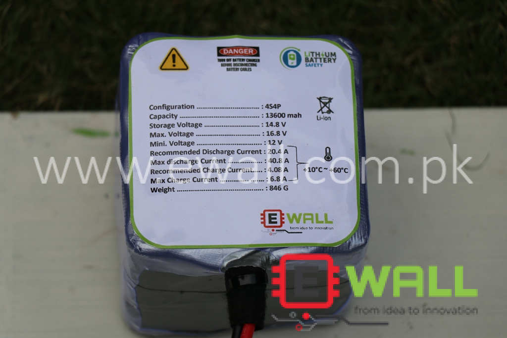 14.8V 13,600mAH 40A Discharge Lithium Battery High Quality (14.8AH)