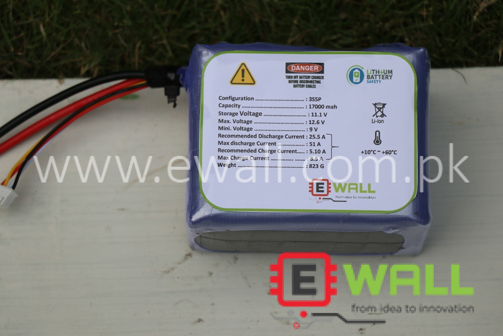 11.1V 17,000mAH 50A Discharge Lithium Battery High Quality (17.0AH)