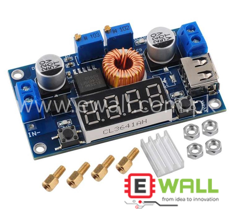 5A 75W Step Down Module _ LED Drive Lithium Battery Charger With Voltmeter Ammeter DC To DC Module