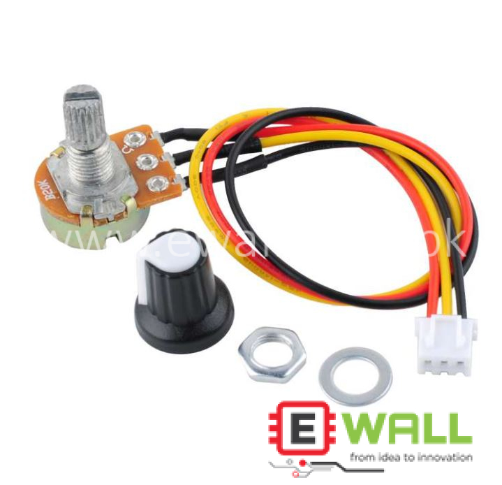 WH148-20K 15mm Single Potentiometer + Cap + Terminal Wire XH2.54-3P 20cm