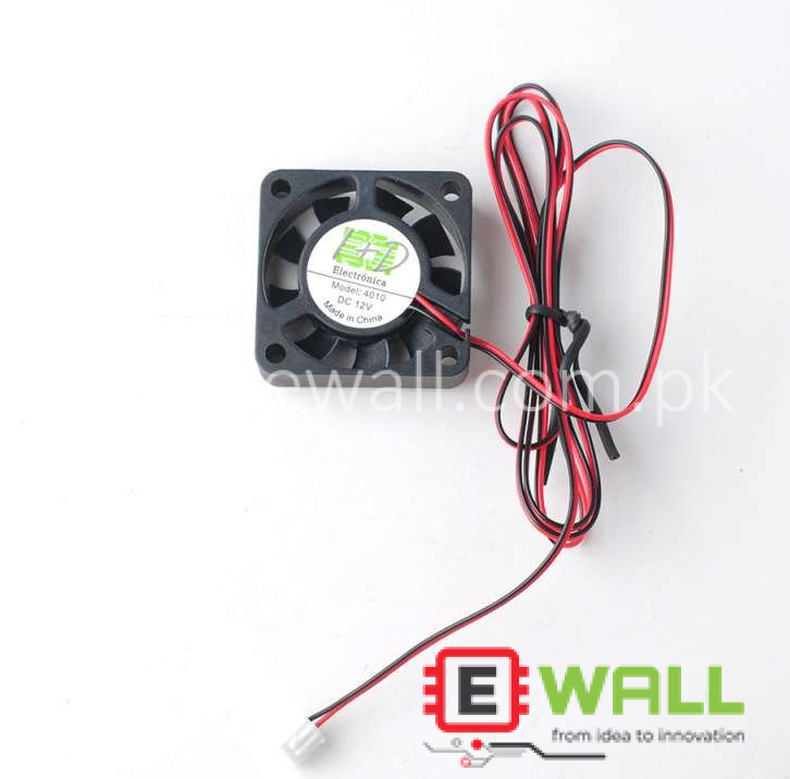 12V Cooling Fan 40X40*10 For MK8 With Cable 1m