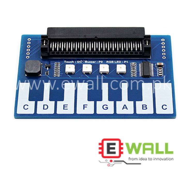 Mini Piano Module For Micro Bit Microbit _ Touch Keys to Play Music _ Touch controller: TTP229 _  LED: WS2812B