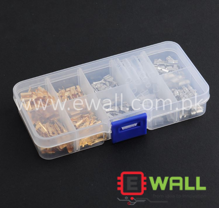 150PCS Spade Connector Kit Insulated Electrical Wire Crimp Terminals 2.8/4/4.8/6.3mm Spade Connectors