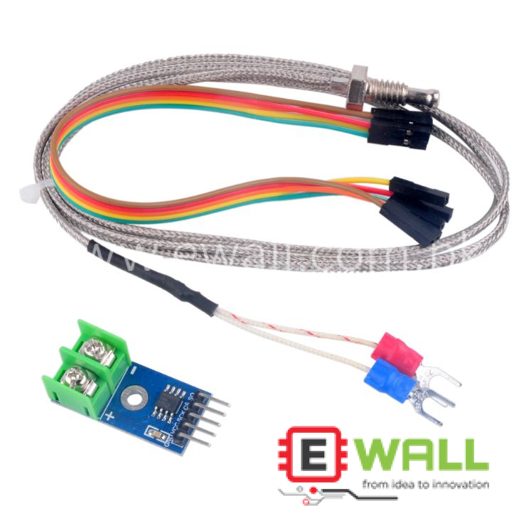 MAX6675 K-type Thermocouple Temperature Sensor Module Probe Dupond Cable 0-800 Degrees For Arduino