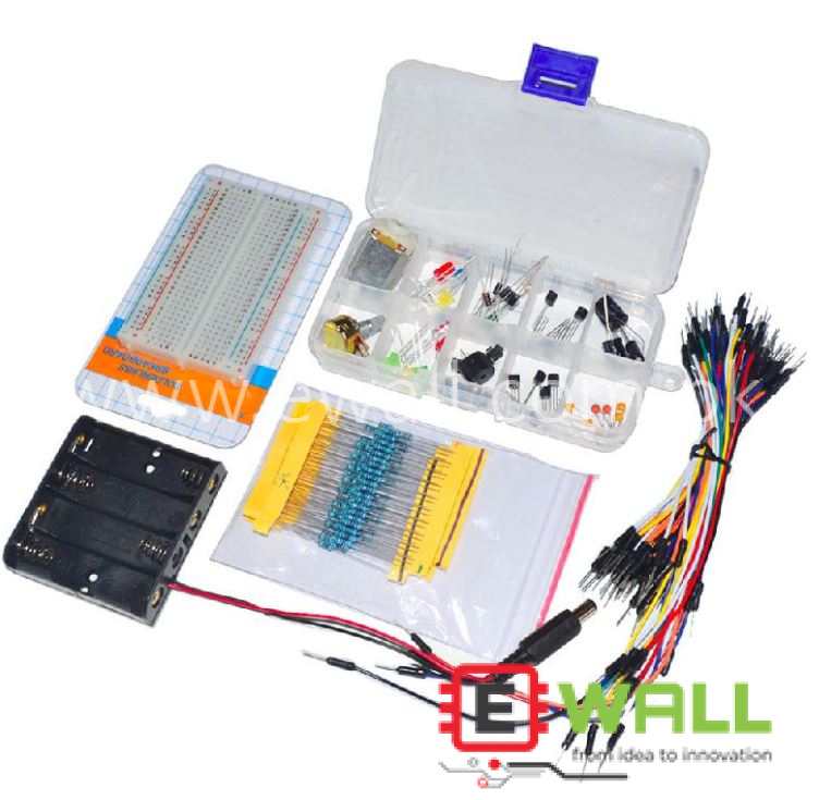 Electronic Universal Parts Kit Breadboard LED Cable Resistor Potentiometer Capacitor For Arduino