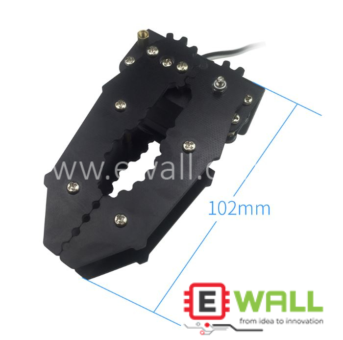 Black Manipulator Mechanical Arm Gripper Clamp A Type Paw 125mm Mechanical Arm  For Arduino ESP8266 MG996R MG995 (Without Servo Motor)