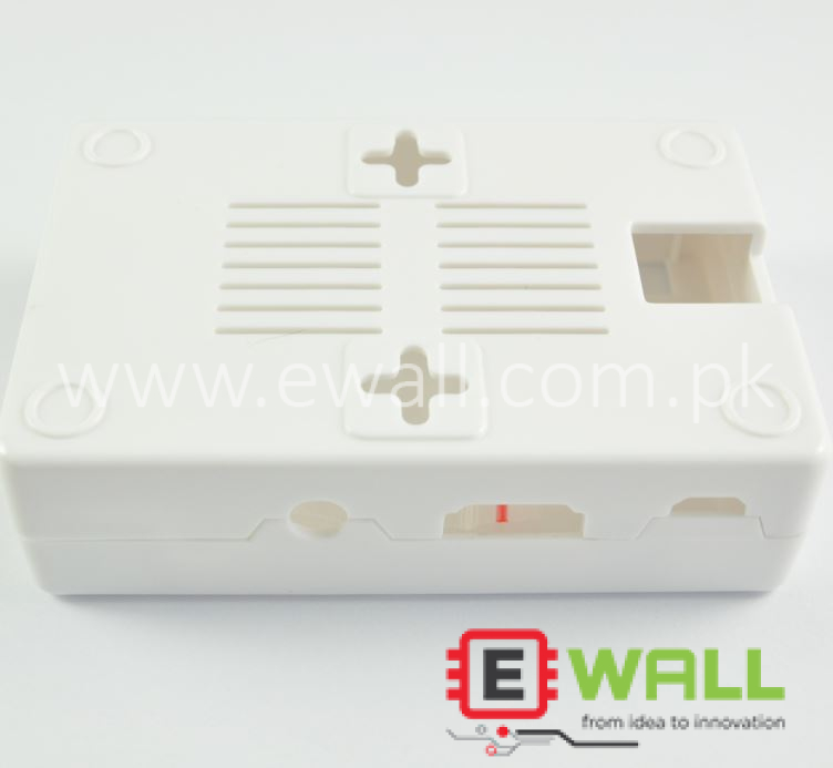 White Plastic Case For Raspberry Pi 3 Model B+  – Protective Enclosure Box