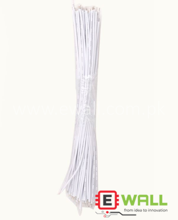 15CM 24AWG Tin Plated Hook Up Wire Multicore White (50PCS) Flexible Durable Electrical Connection Cable