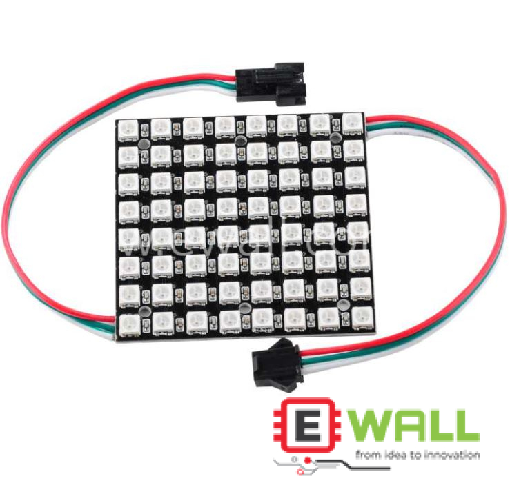 8x8 64 LED Matrix WS2812 LED 5050 RGB