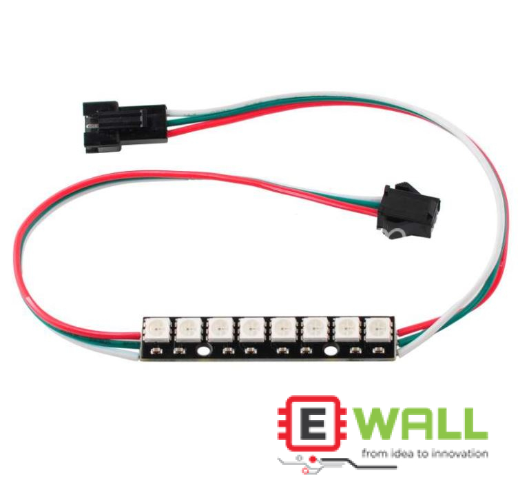 8Bits WS2812 5050 RGB LED Stick Module for Arduino Black PCB