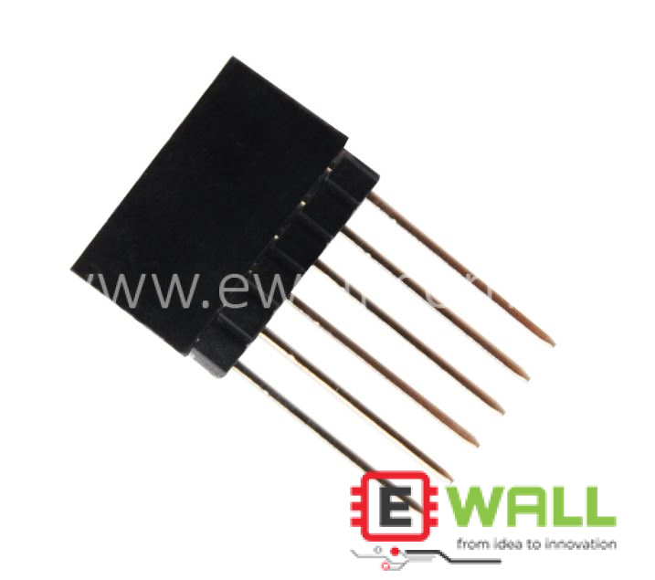 14mm Stackable Female Header _ 6 Pin Connector for Arduino Shield PCB Socket _ Durable Gold Plated Reliable Board Link