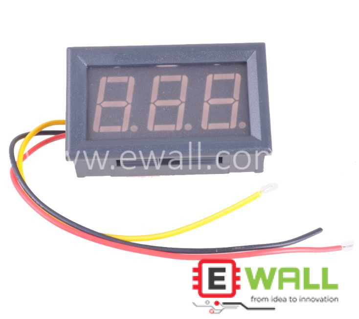 DC Voltmeter 0-100V _  0.56 Inch Blue Digital 3 Wire LED Display Panel _ Voltage Meter For Battery Solar Car Monitoring