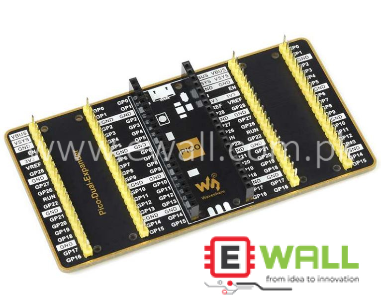 Dual GPIO Expander for Raspberry Pi Pico _ Two Sets of Male Headers