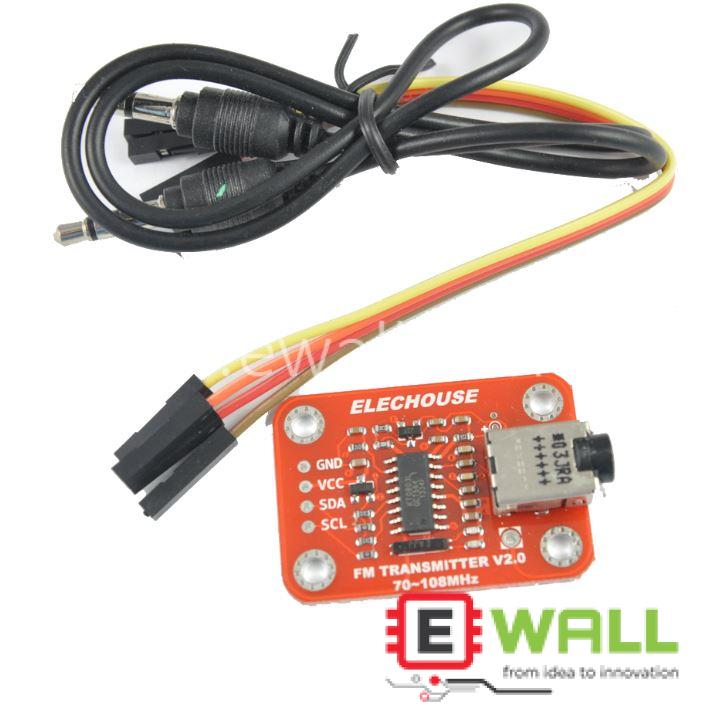FM Radio Transmitter Module _ With 4 Pin Wire Recording Line For Arduino _ High Quality Stable Signal Audio Board