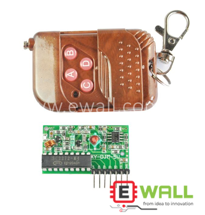 IC2262 2272 Module 4 Channel Wireless Remote Control Kits 4 Key 315MHz With Battery