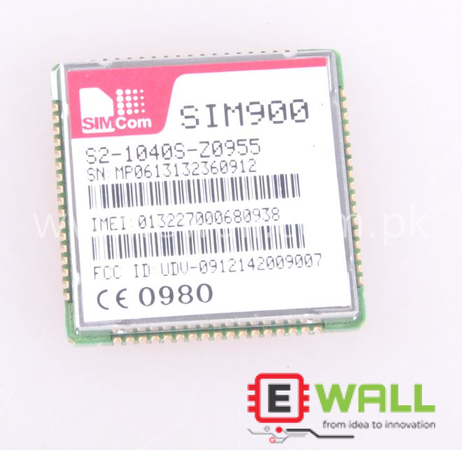 SIM900 SIMCOM Quad Band GSM GPRS Module Global Wireless Connectivity Board for SMS Voice Data Communication (Chip)