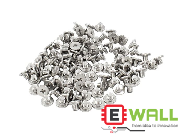 M1.7 Screw 3mm Length Precision Micro Fastener Steel Durable Thread Small Size Machine Screw (100 PCS)