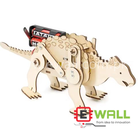 DIY Educational Electric Dinosaur Mechanical Ankylosaurus Wooden Puzzle STEM  Model Kit_ for Students Kids and Hobby Builders Edition