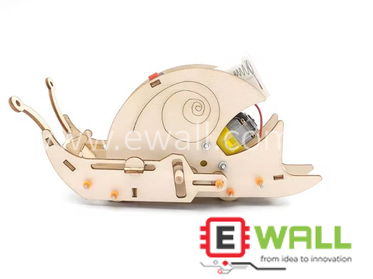 DIY Educational  Electric Snail Bionic Model Kit _ Science Experiment Building Block _ Toy Kit for Kids Students Fun