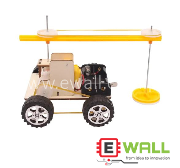 DIY Educational Wooden Cleaning, Sweeping Car Robot Kit _ Educational STEM Cleaning Robot Model _ Creative Science Project Toy Kit For Student Fun