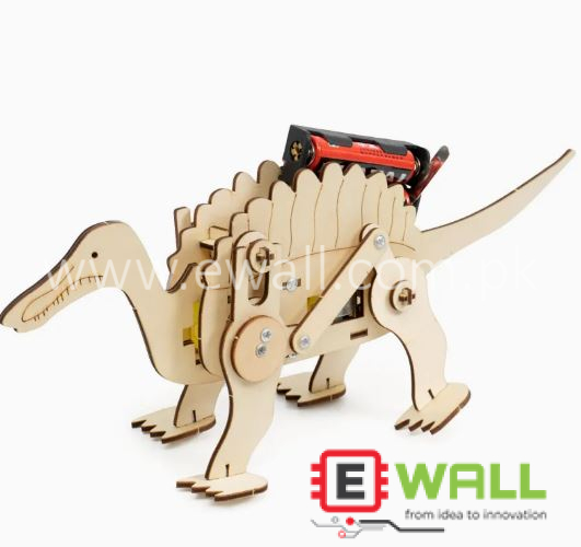 DIY Educational Electric Dinosaur Mechanical Spinosaurus STEM Wooden Kit _ For Kids Creative Science Programming Educational Toy
