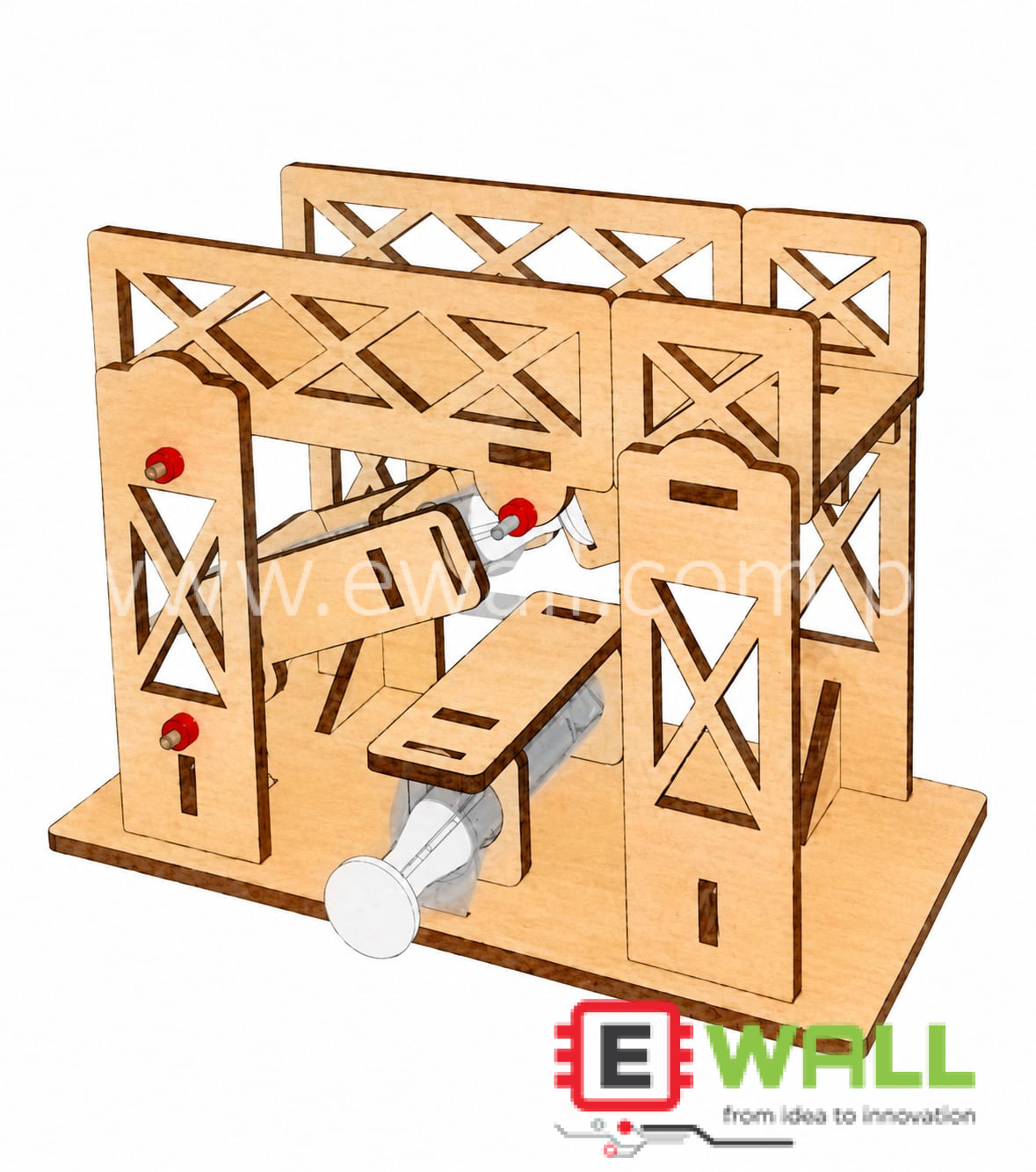 DIY Educational Wooden Invent Bridge STEM Engineering Science Building Experiment Learning Kit _ for Students