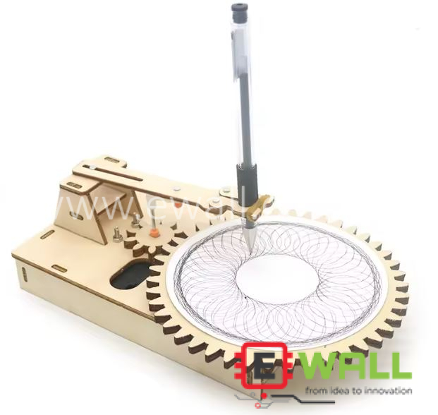 DIY Educational Electric Drawing Machine Model Kit _ Wooden STEM Technology for Kids Creative Learning