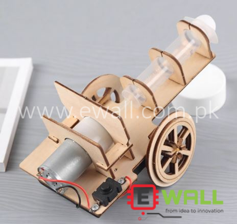 DIY Educational Electric Cannon Wooden Model Kit _ STEM Science Toy for Kids And Students
