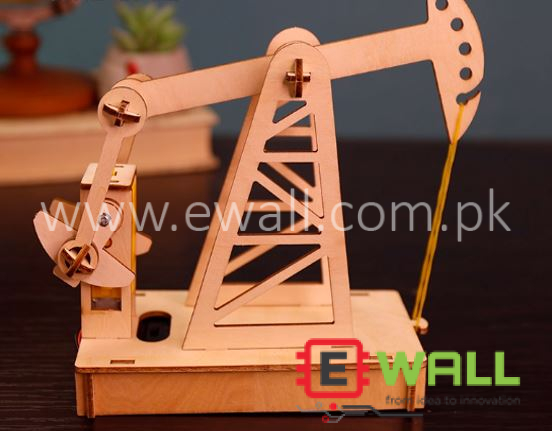 DIY Educational Electric Oil Extractor Pumping Kit _ Unit STEM Engineering Technology _ Building Wooden Kit for Creative Kids Learning