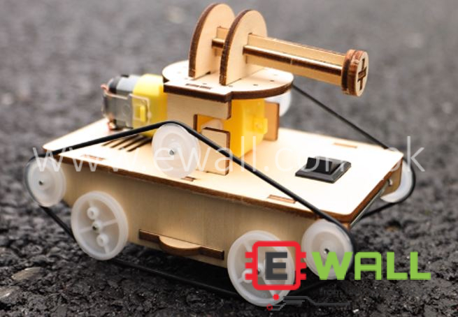 DIY Educational Electric Tank Wooden STEM Engineering Building Technology Model Kit _ for Kids Creative Learning