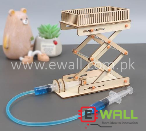 DIY Educational Hydraulic Lift STEM Science Engineering Toy Kit _ For Children Classroom Learning Activity Set for School