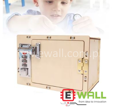 DIY Educational Mechanical Password Lock Box Kit _ for Kids Assembling Code Lockbox Science Experiment _ Money Saving Educational STEM Wooden Toy Kit